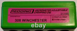 31155 Redding Micro-adjustable Taper Crimp Die 308 Winchester Brand New