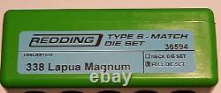 36594 Redding Type-s Match Bushing Full Die Set 338 Lapua Magnum Free Ship