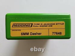 77648 Redding Type-s Full Length Bushing Sizing Die 6mm Dasher Brand New