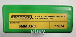 77674 Redding Type-s Full Length Bushing Sizing Die 6 Arc New