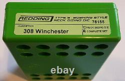 78155 Redding 3-die Type-s Bushing Die Set 308 Winchester New Free Ship