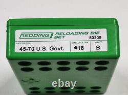 80209 Redding 3-die Full Length Die Set 45-70 Government New Free Ship