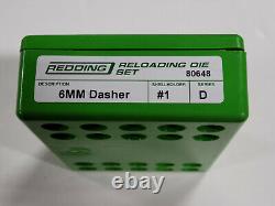 80648 Redding 2-die Full Length Steel Die Set 6mm Dasher New Free Ship