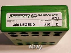 80791 Redding 3-die Straight Wall Full Length Steel Die Set 350 Legend New