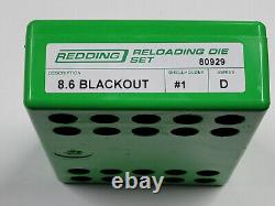 80929 Redding Full Length Standard 2-die Set 8.6 Blackout New Free Ship