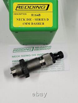 81648 Redding Bottleneck Neck Sizing Die 6mm Dasher New Free Ship