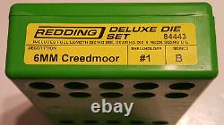 84443 Redding 3-die Full Length / Neck 6mm Creedmoor Deluxe Die Set New