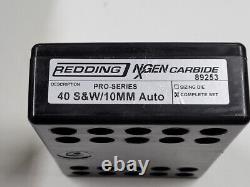 89253 Redding Nxgen Carbide Pro Series Die Set 40 S&w / 10mm Auto Brand New