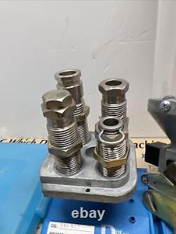 Dillon 45 Acp Carbide 3 Die Lot 550 Tool Head & P-die Stand Powder Measure ++