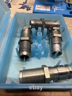 Dillon 45 Acp Carbide 3 Die Lot 550 Tool Head & P-die Stand Powder Measure ++