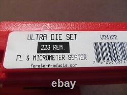 Forster Products, Ultra Die Set- Micrometer Seater 223 Remington