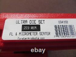 Forster Products, Ultra Die Set- Micrometer Seater 223 Remington