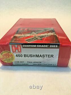 Hornady 546452 450 Bushmaster-Full Length 4-Die Set Custom Grade Dies