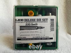 LEE DELUXE 3-Die Set 220 Swift Complete 7 Piece Discontinued EXPEDITED SHIPPING