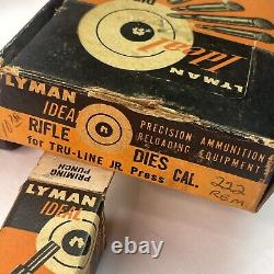 Lot Lyman Reloading Dies Set Tru-Line Jr +Shell Resizer 30/06 222 30/30 8mm READ