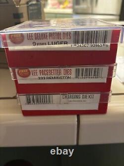 New unused Lee precision reloading dies 9mm 223 quick trim charging dies