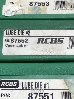 RCBS Lube Die #1 MNP 87551 #2 MNP 87552 #3 MNP 87443 #4, MPN 87554 Lot Of 4 RCBS