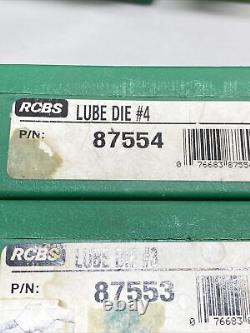 RCBS Lube Die #1 MNP 87551 #2 MNP 87552 #3 MNP 87443 #4, MPN 87554 Lot Of 4 RCBS