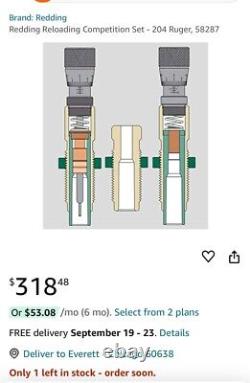 REDDING 204 Ruger Deluxe Competition Bushing Neck Sizing 3 Die Set 58287