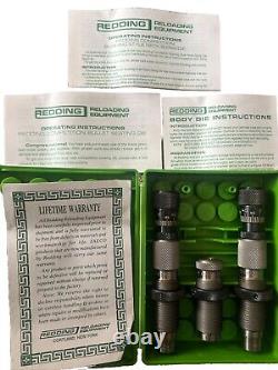 REDDING 204 Ruger Deluxe Competition Bushing Neck Sizing 3 Die Set 58287