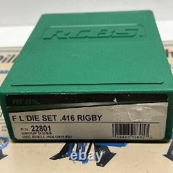 Rcbs 416 Rigby Full Length Reloading Die Set # 22801 New