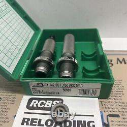 Rcbs. 450 Ack Magnum Big Bore 2 Die Reloading Set & #6 Sh # 56690 Nos