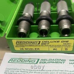 Redding 26 Nosler Deluxe 3 Die Set # 84262 Nos Free Shipping