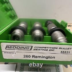 Redding Competition Seating Die Set Of 3 260 Remington # 55531 Nos