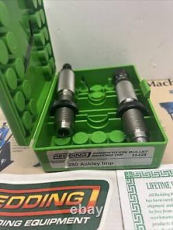 Redding Full (2) Die Set 280 Ackley Imp Competition #55428 Nos