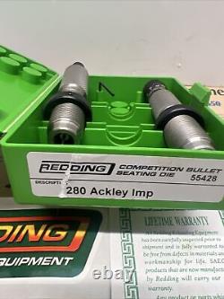 Redding Full (2) Die Set 280 Ackley Imp Competition #55428 Nos