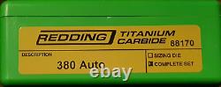 Redding Reloading Titanium Carbide Die Set 380 Auto, 88170