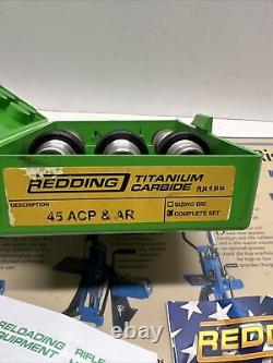 Redding Titanium Carbide 3 Die Set 45 Acp & Auto Rim # 88189 Nos