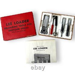 Vintage 1961 Lee Loader Red Box 12 Gauge Reloading Set With Black Powder Data